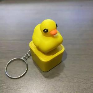 1+1 불빛나는 오리 키보드 키캡 키링 스트레스해소