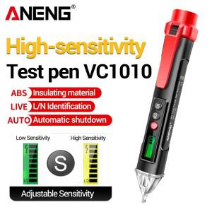 ANENG VC1010 디지털 전압 감지기 테스터 펜 12-1000V 비접촉식 AC 제로 파이어 라인 전기 센서  도구