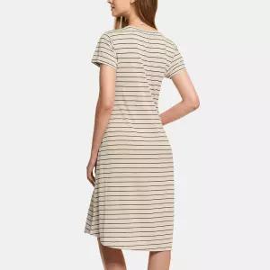 데일리 홈웨어 스트라이프 반팔 레이온 원피스 라운지웨어