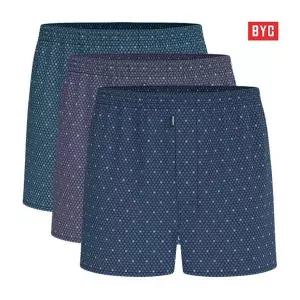 BYC남성 더블박서 트렁크팬티 3매입브리프 내장 남자트렁크 팬티 215457