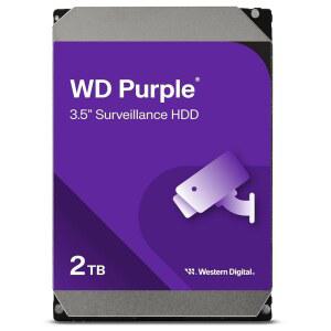 웨스턴 디지털 2TB WD 퍼플 감시 내장 하드 드라이브 HDD - SATA 6Gb/s 256MB 캐시 3.5인치 - WD22PURZ