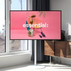 나무궁 중형 TV스탠드 고정형 거치대 무타공 티비거치대 모니터상하좌우 50인치 삼성 LG 중소기업 32인치 43인치 50인치 55인치 200 300 400 베사 호환 블랙 롱바디