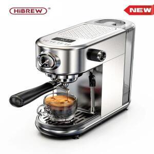 HiBREW 20Bar 반자동 에스프레소 커피 머신 온도 조절 가능 콜드/핫 슈퍼 슬림 메이커 카푸치노 H10B