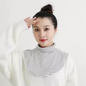 페이크 목폴라 베이직 여름 여름 넥워머 크롭티 여성티셔츠