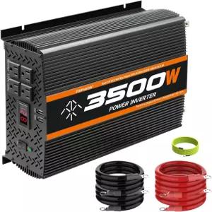 가정용 RV 트럭용 오프 그리드 태양광 인버터용 3500W 12V DC-110V AC 컨버터 내장 5V/2.1A USB 하드와이어
