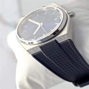 Tissot PRX Powermatic 40mm T137.407 용 볼록 실리콘 교체 시계 호환용 호환용 밴드 호환  용 12mm 퀵 릴