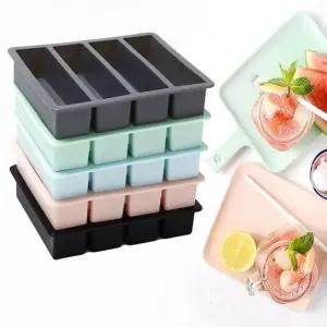 4구 사각 스틱 얼음틀 실리콘 아이스몰딩 얼음트레이