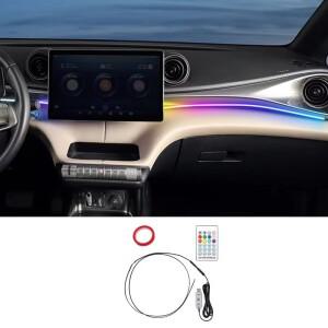 BYD 돌핀 2023-2024 네온 자동차 LED 실내등 RGB 앰비언트 라이트 광섬유 키트 앱 무선 제어