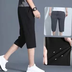 남성 7부 바지 루즈핏 밴딩 남성 7부 바지 슬랙스 데일리 여름 초경량 운동