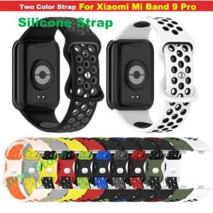 Xiaomi Mi Band 9 Pro 용 실리콘 스트랩 8 Redmi Watch 4 손목 밴드 액세서리 케이스 통기성 스마트 팔찌