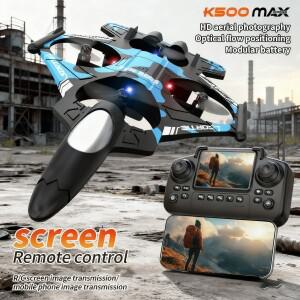 K500MAX RC 드론 전투기 HD 전문가용 카메라 360 ° 롤 와이파이 FPV 항공기 쿼드콥터 화면 장착 장난감