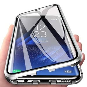 360 자기 흡착 양면 유리 금속 케이스 삼성 호환 갤럭시 S23 S22 S20 S21 S10Plus Note20 22Ultra A71 A14