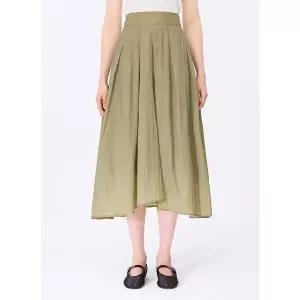 [쉬즈미스]SWWSKP22110/플리츠 플레어 롱 스커트_CC