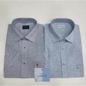 [예작]구김적은 마혼방 캐주얼 남방 반팔 일반핏(루미) 잔체크 노타이굿 밑단일자 A28