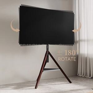 32인치~75인치 LCD OLED 평면 스크린용 삼각대 베이스 높이 조절식 TV 스탠드 최대 하중 40kg/60kg