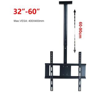 TV 천장 마운트 LCD 루프 브래킷 홀더 360 도 풀 모션 프리 리프팅 최대 적재 60kg 인치