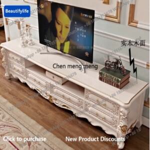 C139 유럽산 대리석 하우스 낮은 TV 스탠드 거실 모던 화이트 원목 텔레비전 캐비닛 수납장 mueble para tv