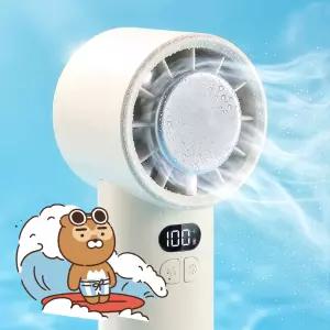 카카오프렌즈 급속냉각 라이트 섬머 100단터보 휴대용 냉각 선풍기 무선 핸디 저소음 손선풍기