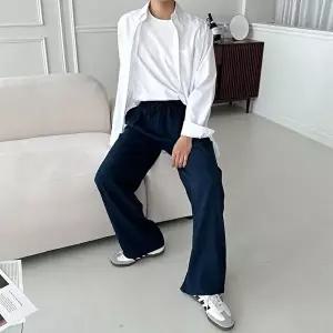 휴어 남자 린넨 투턱 와이드 팬츠 SD-240501M (HSJ-WEEB411)