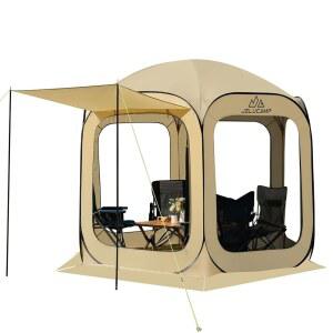JELUCAMP 10x10 피트 팝업 스크린 하우스 텐트 - 모기장이 달린 즉석 가제보 캐노피, 4-6인용 휴대용 뒷마당 텐트, 캠핑을 위한 간편한 파티오 쉼터, 바비큐, 스포츠 및 야외