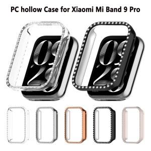 Xiaomi 스마트 밴드 9 Pro 용 PC 보호 케이스 Mi band 쉘 스트랩 액세서리 세미 커버리지 범퍼 스크린 프로텍터 없음