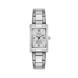 카라벨 바이 불로바 여성 드레스 3핸드 쿼츠 워치 직사각형 케이스 로마 숫자 곡선 미네랄