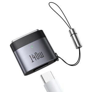 [미국배송] 맥도도 140W USBC TO MAGSAFE 3 어댑터 랜야드 휴대용 및 경량 USB C 어댑터 장착 맥북호환 프로(M1M5 20212025) 14인치 /16인치 에어(M2M5 20222025) 13인치 /15인치