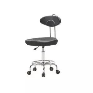 [무료배송] 철제 바퀴 고정식 다리 블랙 등받이 계산 카운터 의자