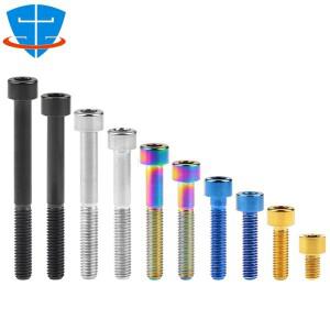 5PCS 자전거 헤드셋 브레이크용 티타늄 합금 Ti 볼트, 알렌 육각 소켓 치즈 원통형 나사, DIN912 GR5 M3 M4