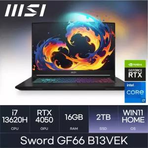 MSI 소드 스워드 GF66 B13VEK / i7-13620H / RTX4050 (Win11 / D5-16GB / 2TB) 마우스 HMC