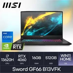 MSI 게이밍노트북 i7 / 4060 / GF66 B13VFK Win11 l (D5-16GB / 512GB) 마우스 HMC