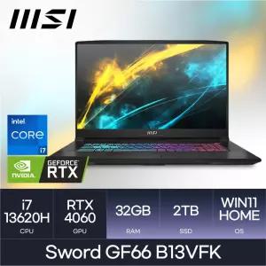 MSI 게이밍노트북 i7 / 4060 / GF66 B13VFK Win11 l (D5-32GB / 2TB) 마우스 HMC