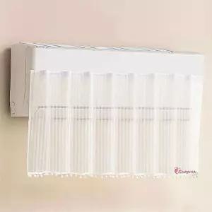 에어컨바람막이 가림막 날개 가드 무타공 에어가이드 에어 커튼 쉬폰hij534