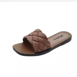 트랜디한 디자인 플랫 슬리퍼 짜임 스트랩 외출슬리퍼 슬러퍼남자 남자사무실슬리퍼