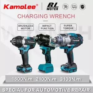 전동라쳇 충전식 임팩 드릴 Kamolee 고토크 무선 충전 렌치 수리 특수 공구 Makita 18-24V 배터리와 호환 1