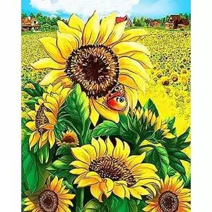 TBZ 황금 해바라기 들판 (패브릭) 보석십자수 40x50