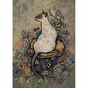 TBZ 샴 고양이 (캔버스) 보석십자수 사각 40x50