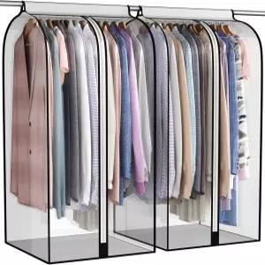 옷을 걸 수 있는 리우우드 22인치 가제트 의류 가방 옷장 보관용 모든 투명 커버 정장용 코트 보호대 셔츠
