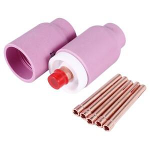 A27F-9Pcs TIG 용접 토치 대형 롱 가스 렌즈  알루미나 컵 (WP17 WP18 WP26 콜렛 바디 예비  키트 액세서리
