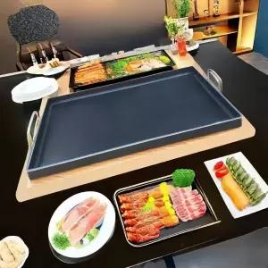 그리들 사각철판 캠핑용 업소용 부침개 사각 닭갈비 주물 대형 그릴 그리들팬 구이판 바비큐