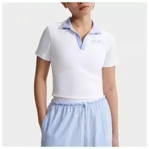 [나이키]여성 반팔 폴로 NSW 크롭 카라 티셔츠 IR7565-100 748181