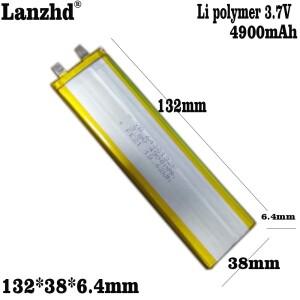 1-12개 4900mAh 3.7V 6438132 GPD WIN2 2 휴대용 게임용 노트북 패드 태블릿 Pc 배터리 용 리튬 폴리머