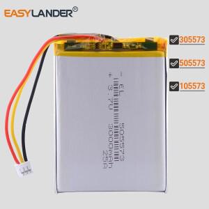 3.7V 3000mAh JST3Pin 2.0mm 505573 리튬 이온 폴리머 배터리 리포