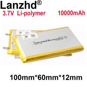 1-10PCS 3.7V 리튬 폴리머 배터리 10000mAh 1260100 소프트 패키지 보조베터리 블루투스 스피커 태블릿 DVD