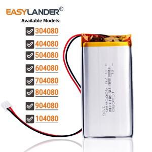 JST2.54 2P 3.7V 4000mAh 104080 리튬 이온 폴리머 배터리 리포