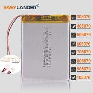 JST2.54mm 2핀 3.7V 505070 2300mAh 리튬 이온 폴리머 배터리 505068