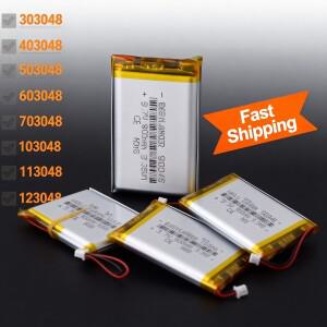 JST 1.25 2P 3.7V 900mAh 리튬 폴리머 배터리 303048