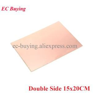 1Pc-2Pcs FR4 PCB 1520cm 양면 구리 도금판 DIY 키트 라미네이트 회로 기판  150mm 200mm