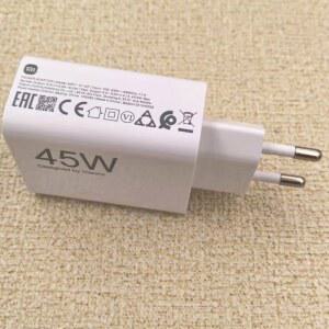 샤오미 정품 45W EU 터보 고속 충전기 플러그 충전 전원 어댑터 (MI 8 9 Pro Redmi Note 14 5G K30 1M 6A 타입 C 케이블 포함)
