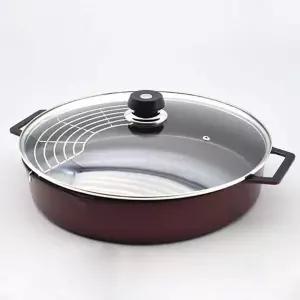 퀸센스 인덕션 전골냄비 그리들팬 샤브샤브 냄비 36cm 멀티쿠커